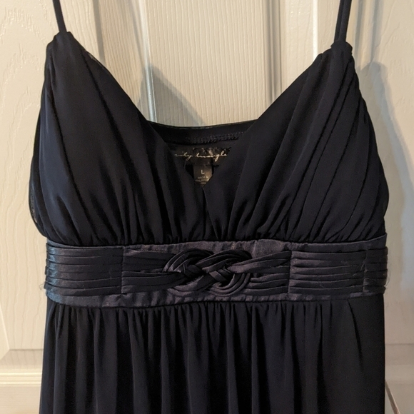 NWT‎ City Triangles Navy Blue Tie Waist Semi-Formal Homecoming Dress Size Large - Picture 5 of 10